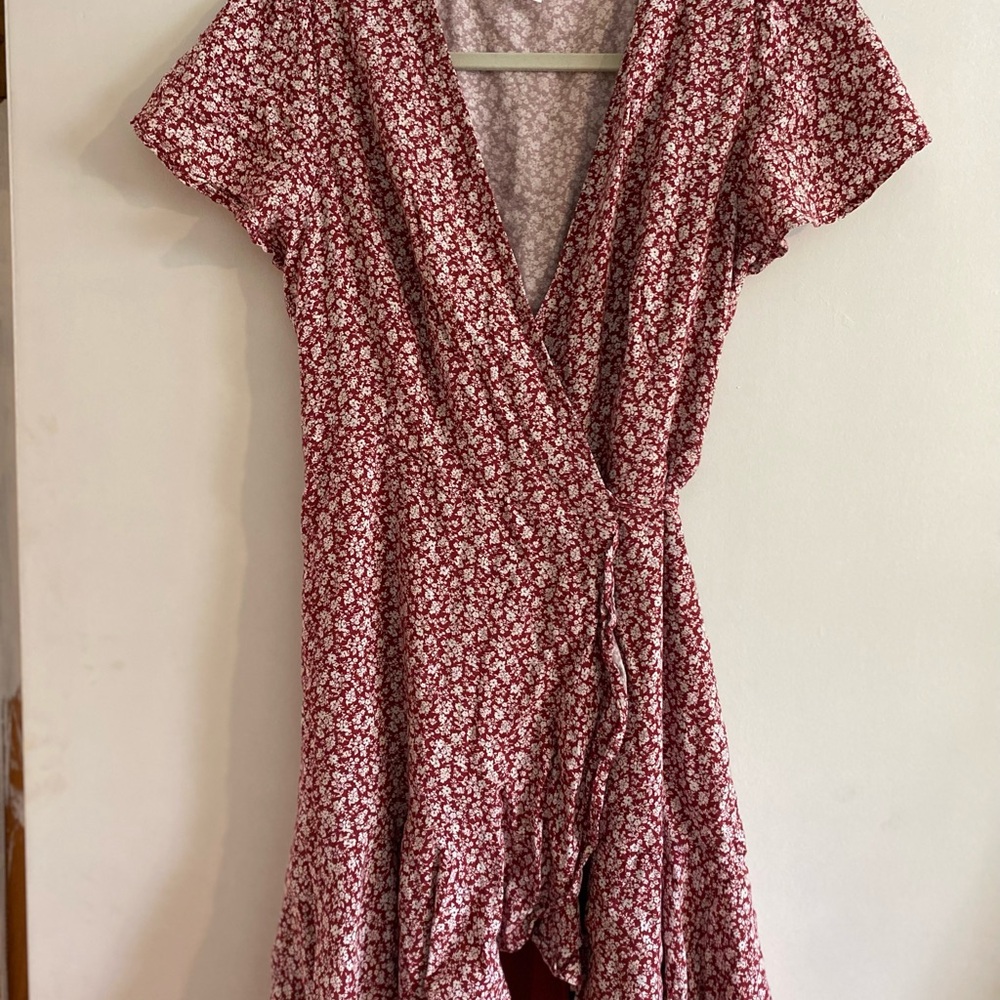 Miami Pink Ruffled Wrap Sundress - Picture 10 of 12